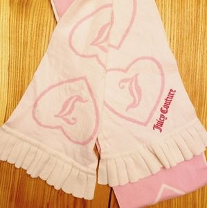 Limited Edition Pink & White Juicy Couture Scarf